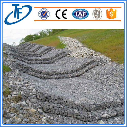 PVC-galfan Draht Gabion / Gabion Stützmauer