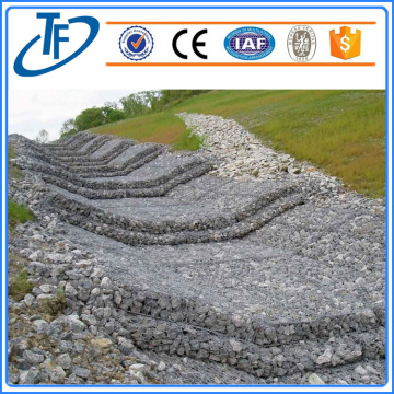 Gabion box for rock fall protection