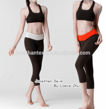Women sports pants made of stretch nylon spandex fabric, ladies nylon spandex yoga pants