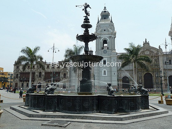 Gran fuente de bronce para la venta