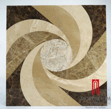 Emperador Light Cappuccino Marble Waterjet marble inlay flooring