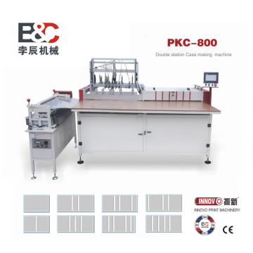 Semi-auto double station case hardcover making machine