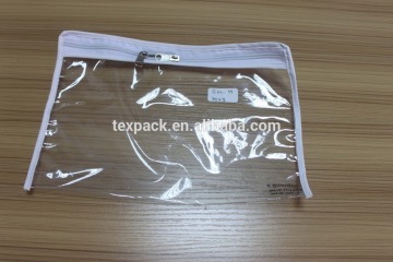 pvc peva packaging cosmetic bag with zipper and printing