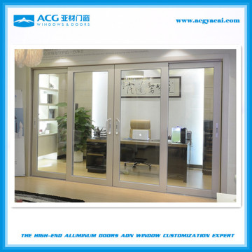 Good quality tempered glass aluminum insulated sliding door