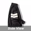 Custom Black and White Striped Men's Jacket