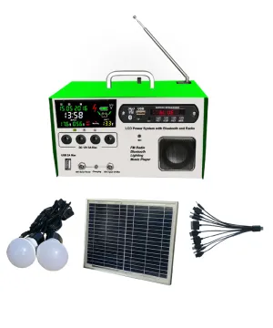 10w Lcd portable Solar Light Kits