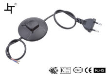 Black Power Extension Cord Foot Switch , Button Foot Tap Switch For Indoor