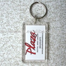 plastic key ring / acrylic photo insert keychain