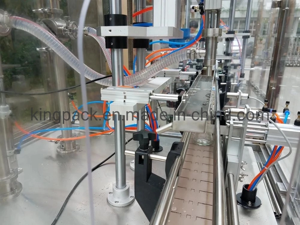 Full Automatic 6 Nozzles Linear Piston Beverage&Juice Bottle Filling Packing Machine