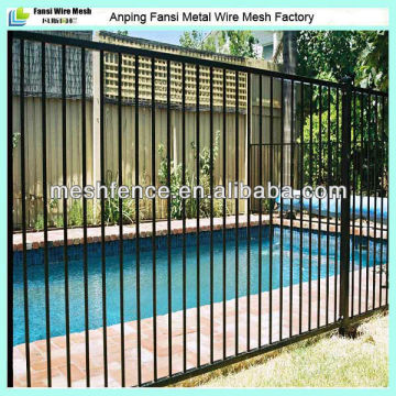 Powder coated flat top pool fence