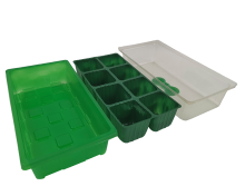 8-Cell Seeding Nursery Pot Garden Plastic Seed Tray with Covers