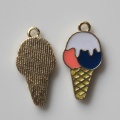 Kunstmatige Metallic Ice Cream Emaille Handgemaakte Ornament DIY Craft Woondecoratie Oorbel Ketting Maken: