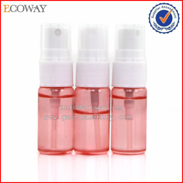 Shampoo in pink bottle pumps empty