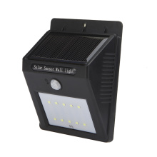 6 SMD LED PIR Sensor de movimiento de la lámpara solar de ahorro de energía Jardín Wall Light