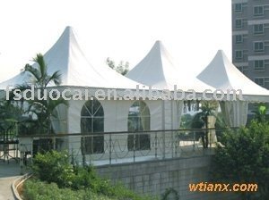 outdoor pvc pagoda tent with transparent window