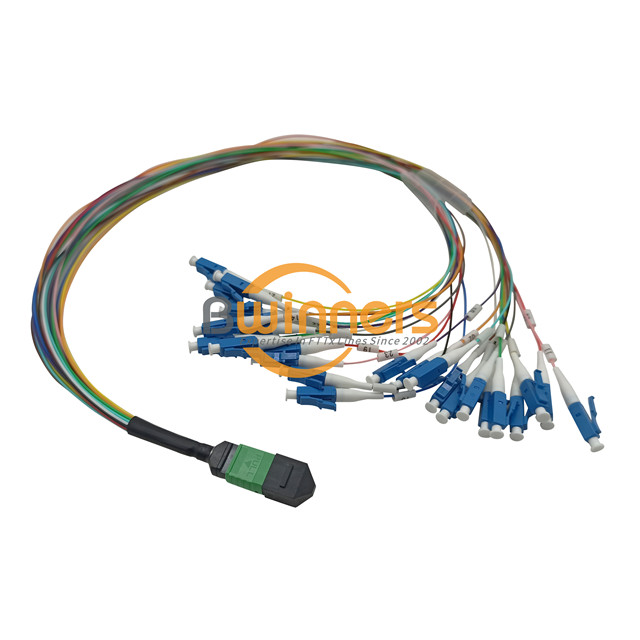 24F MPO(M)-LC UPC SM 0.9 Fiber Patch Cord Type B