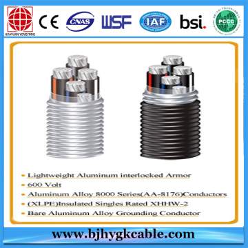 0.6 / 1KV aluminio núcleo XLPE cable de alimentación superior aislado