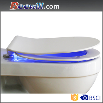 LED light duroplast toilet seat with take off hinge