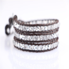 fashion jewelry accessories handmade leather healing crystal bracelets
