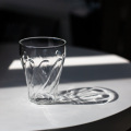 Jiateng creative design spiral shape glass cup