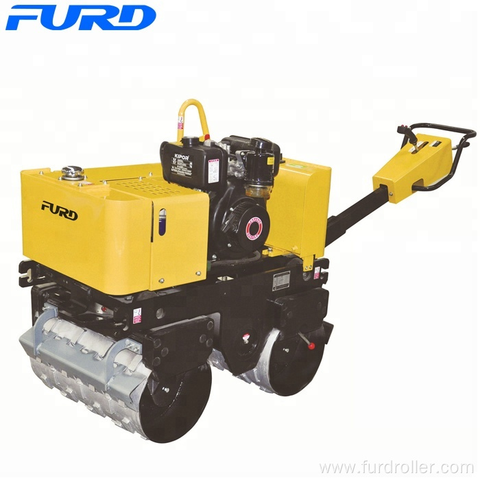 780kg hydraulic double drum soil compactor pedestrian sheeps foot road roller (FYL-G800C)