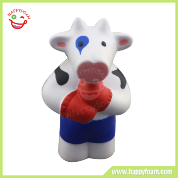 PU Stress Cute Customized Hot Boxing Cow Stress Ball for Promotional Gifts