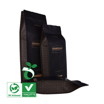 Bolsa de café biodegradable impresa de 16 oz con válvula