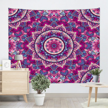 Czeski gobelin Mandala wiszący na ścianie Indian Hippie Boho Psychodeliczny gobelin do salonu Sypialnia Home Dorm Decor Rose Red