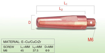 Panasonic 500A M6x45 Contact Tips