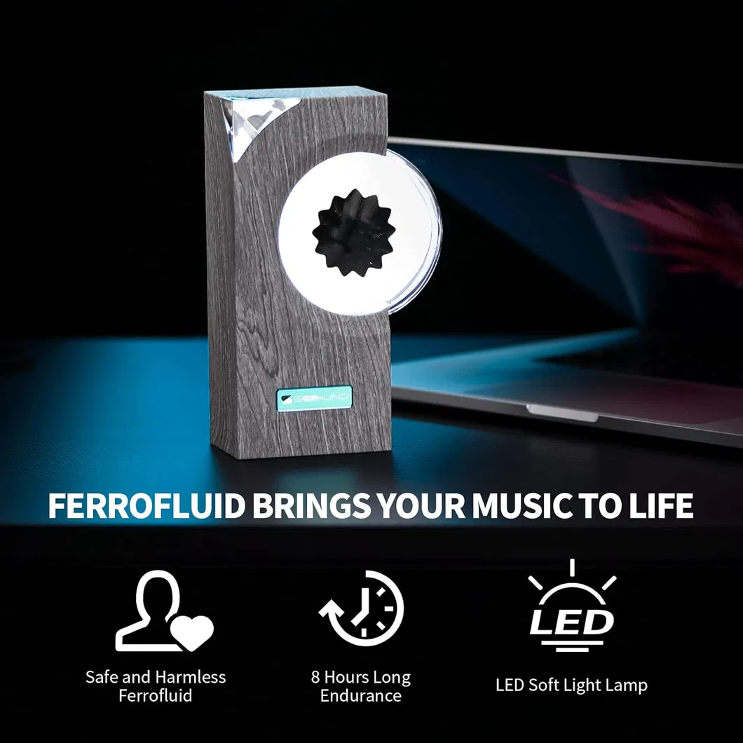 Ferrofluid Speaker Music Mate, Symbiote in a Bottle, Ferrofluid Display Lamp, Magnet Liquid Toy