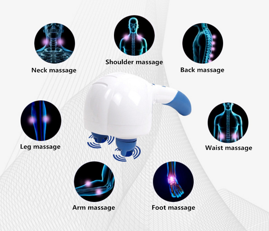Manufacturer direct-selling multi-purpose two-head massage hammer intelligent hot compress massager electric massage stick