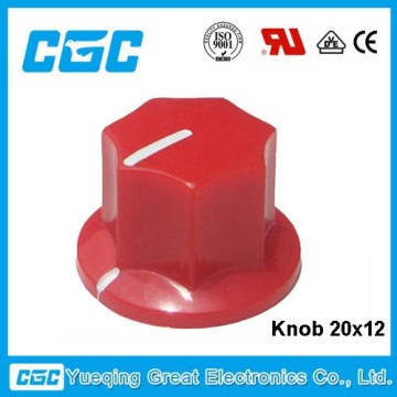 KNA-20X12 plastic/rubber potentiometer knob series: radio volume control knob