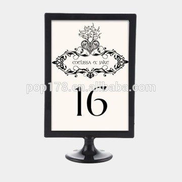 Guangzhou Factory Plastic Table Number Holder Stand For Hotel Or Restaurant Display