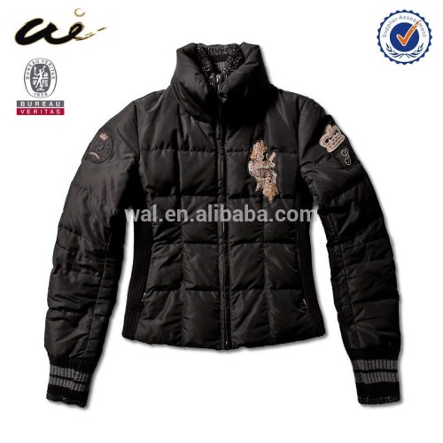 black color short woman softshell jacket;down jacket;woman jacket;winter jacket                        
                                                Quality Assured