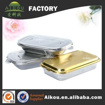 Coating color aluminum foil diposable transport flight catering box