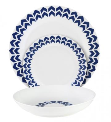 18 Piece Coupe Porcelain Tableware Dinner Set