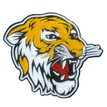 Animated Tiger Animal Head Felt Chenille Patch