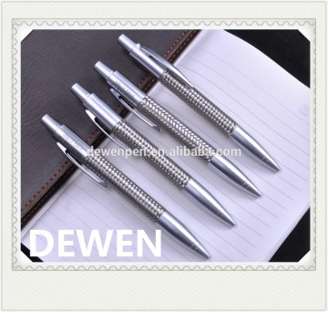 woven metal click pen,stylus metal click ball pen,durable metal click pen