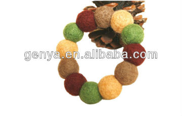 Colorful Felt ball Bracelets felt bracelet wool bracelet in multicolors
