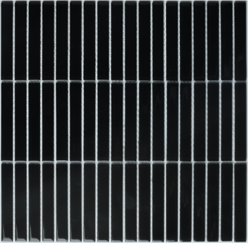 Mosaic black Tile Backsplash Crystal Glass Mosaic