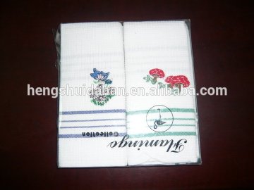 100% cotton embroidered tea towels