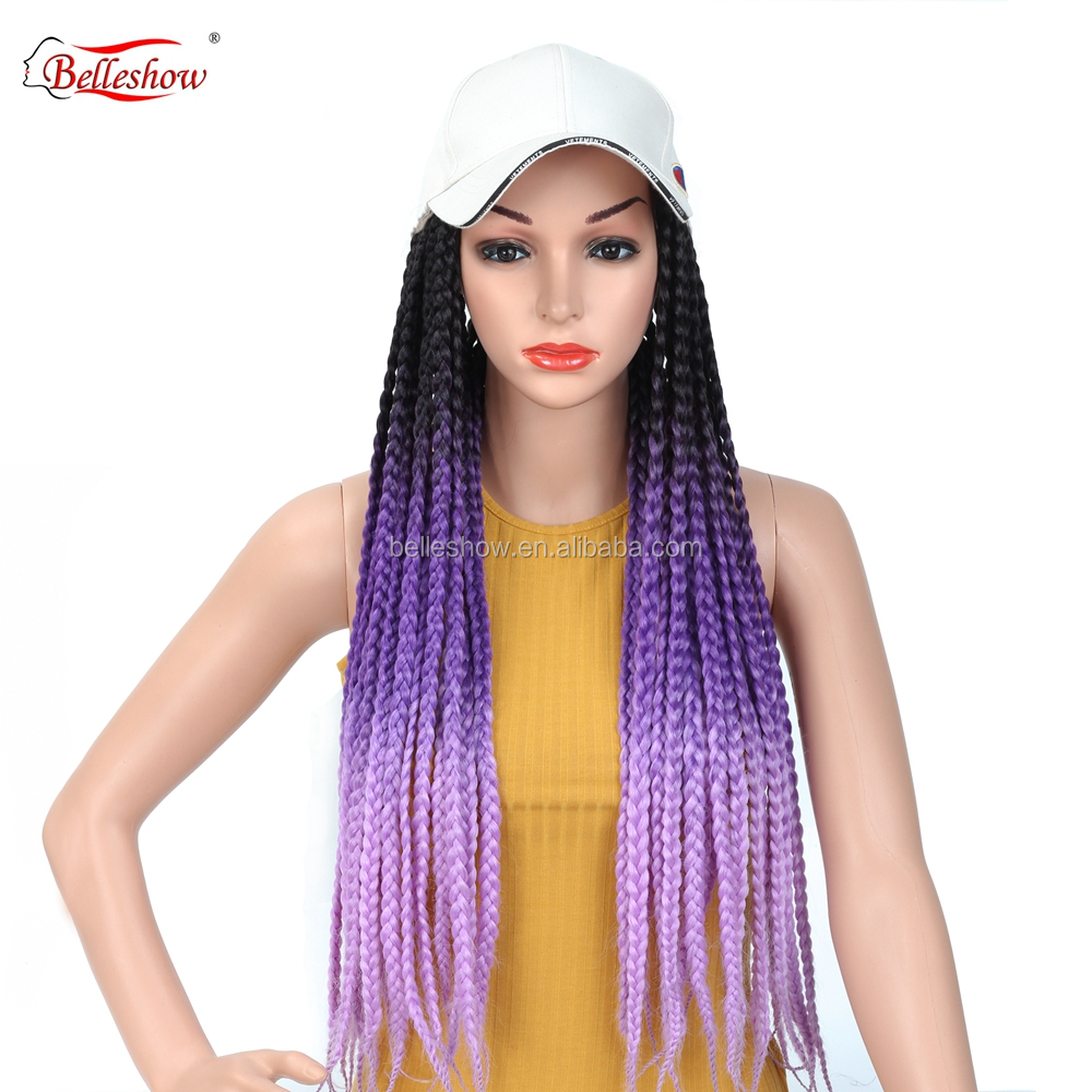 Hot sell Synthetic Ombre Braiding Hair crochet twists ombre jumbo braid black basketball hat   3x box braids hair