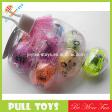 pull back car with colorful sticker 6CM plastic egg capsule toy