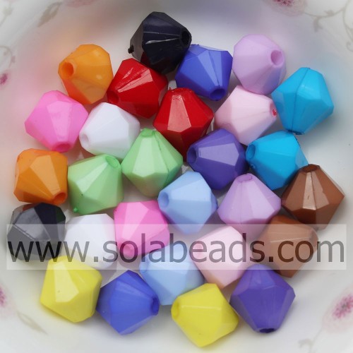 Πλήθος από 4mm Ακρυλικό Πλαστικό 5301 Bicone Pony Beads