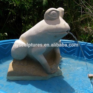 Best selling wholesale sandstone frog yard art stone outdoor decor animal frog water fountain