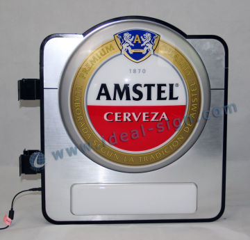 Amstel Slimline Vacuum Formed Sign Display In Bar Advertisement