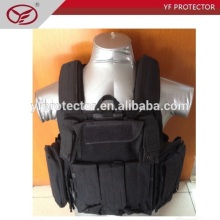 Quick realease black tactical adjustable size assult vest