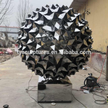 Mirror polished outdoor stainless steel sphere sculpture for garden
