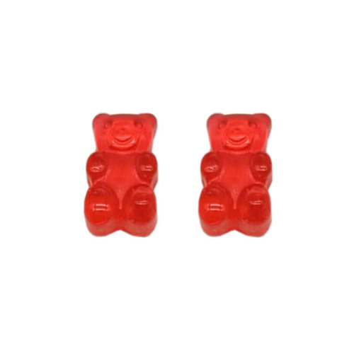 Charm de oso de goma de resina transparente de 13 mm para llavero Charm Hair Bow Center Slime Charms