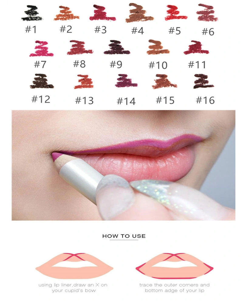21 Colors Lip Pencils Matte Waterproof Smooth Colorful Lip Liner